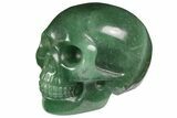 Realistic, Polished Green Aventurine Skull #116452-1